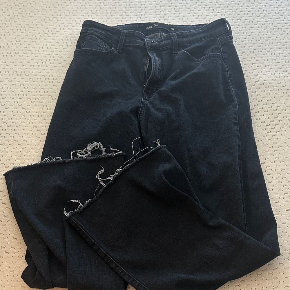 IndigoSix Blue Black Straight Leg Jeans